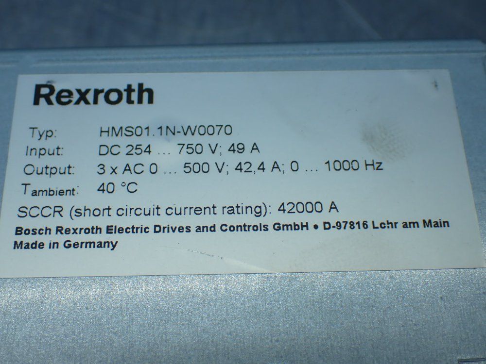 Rexroth Hms01.1n W0070 Indradrive M Servo Drive Unit - R911295326
