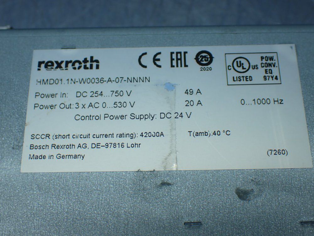 Rexroth Hmd01.1n-w0036-a-07-nnnn Indradrive M Servo Drive Unit - R911305634