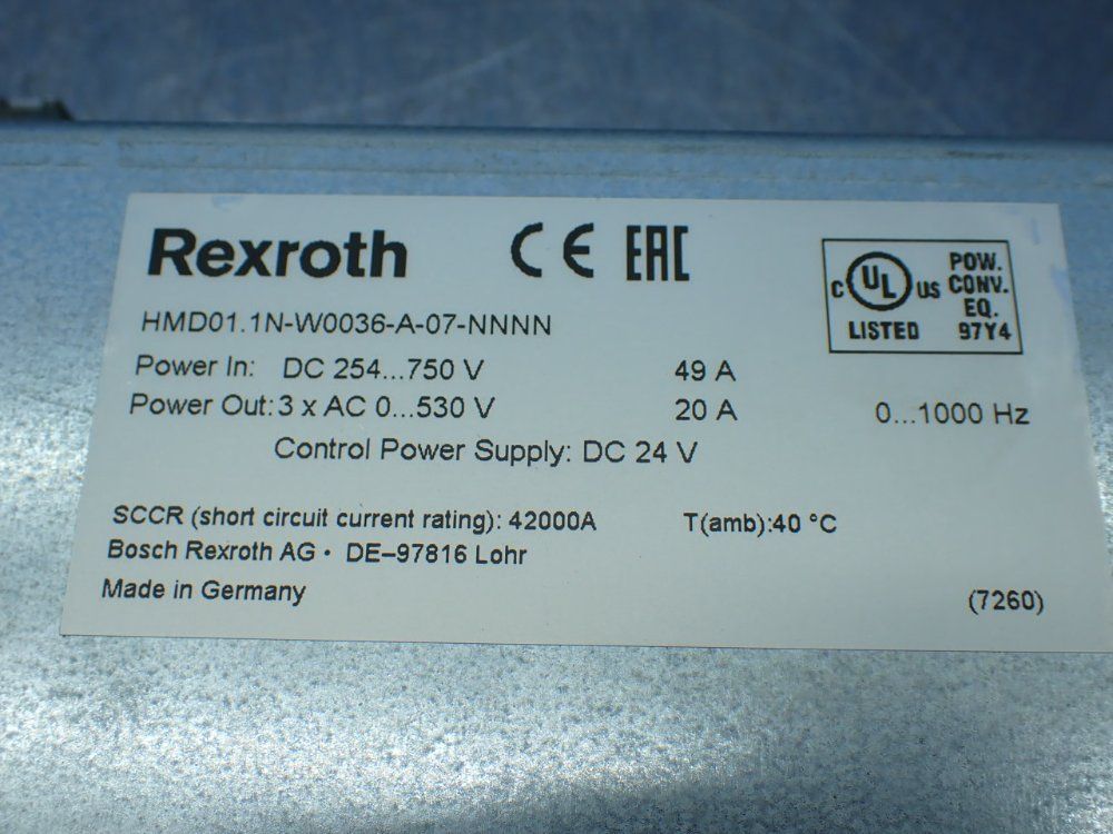 Rexroth Hmd01.1n-w0036-a-07-nnnn Indradrive M Servo Drive Unit - R911305634