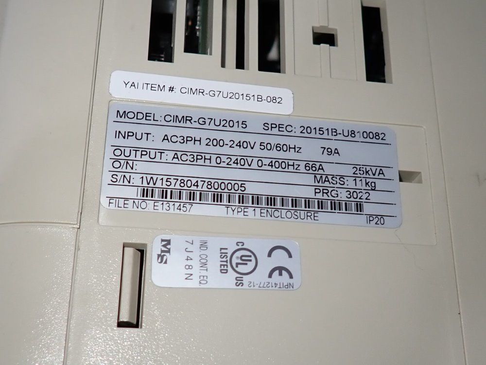 Yaskawa Ac Drive - Cimr-g7u2015