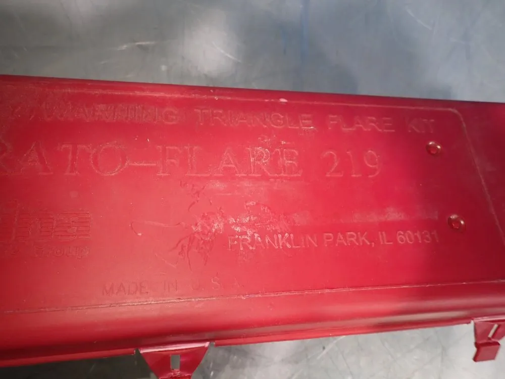 Cortina Safety Products Group Lot Of 2 Emergency Warning Triangle Flare Kits - Strato-flare 219