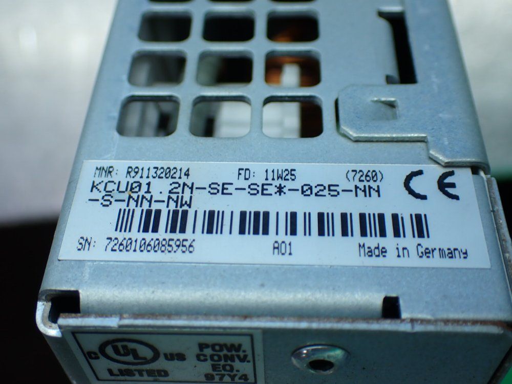 Rexroth Indradrive M Servo Drive Kcu01.2n-se-se*-025-nn-s-nn-nw - R911320214