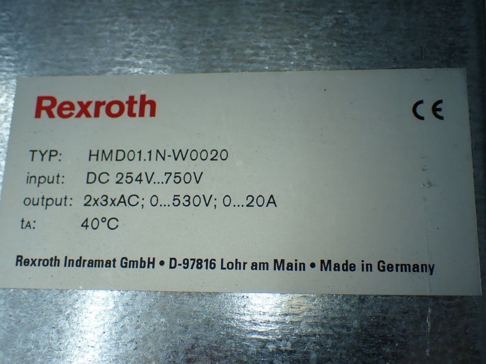 Rexroth Servo Drive Hmd01.1n-w0020 - R911315255