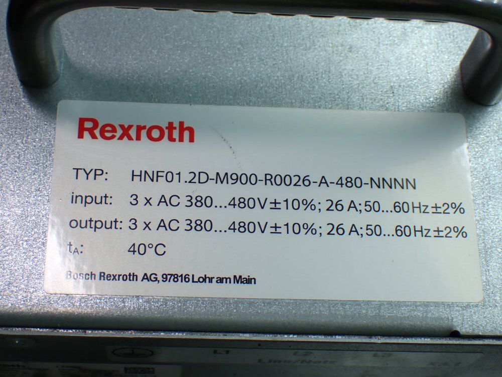 Rexroth Power Line Filter Hnf01.2d-m900-r0026-a-480-nnnn - R911382795