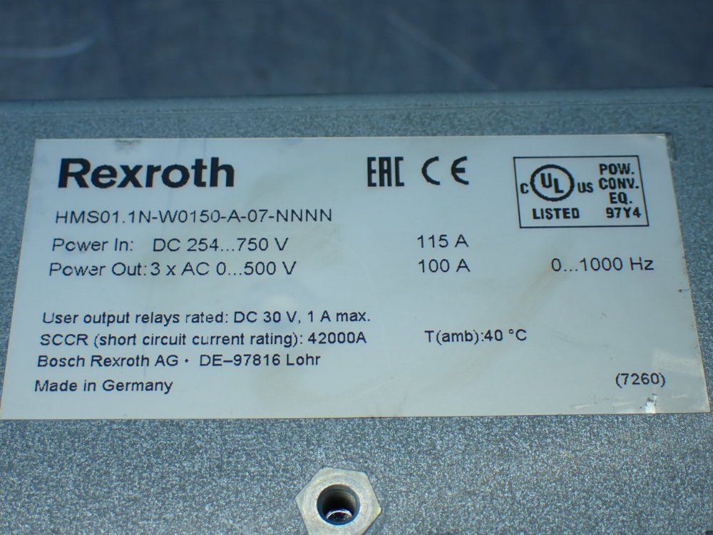 Rexroth Indradrive M Servo Drive. Csh01.1c-se-en1-en2-nnn-nn-s-nn-fw - R911297164