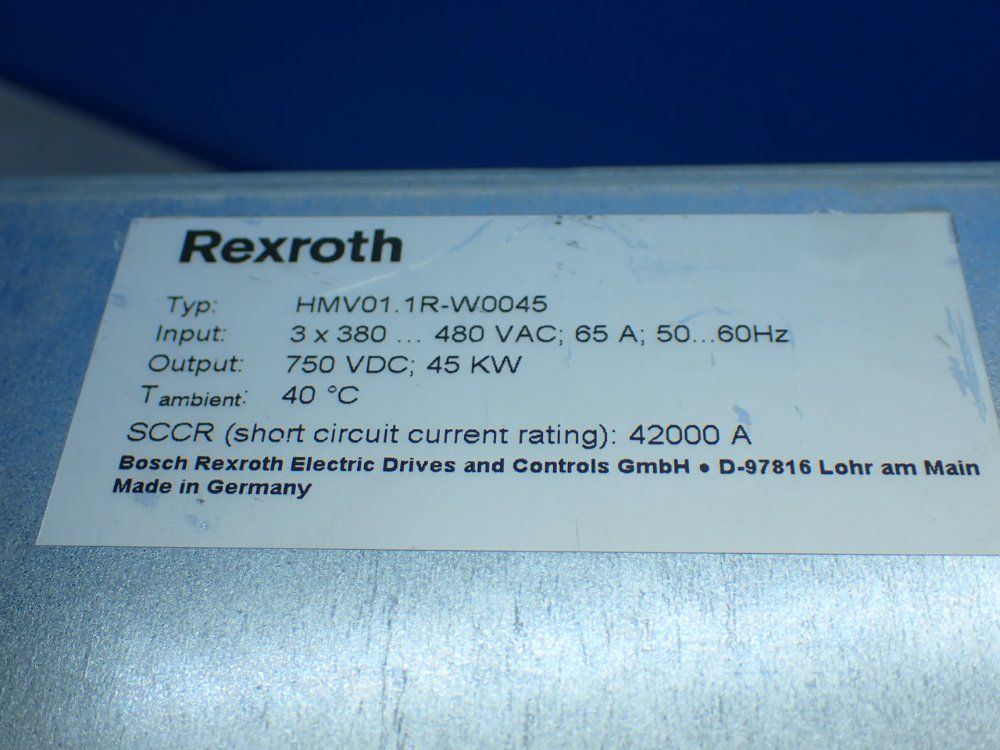 Rexroth Power Stage Power Supply Hmv01.1r-w0045 - R911296725