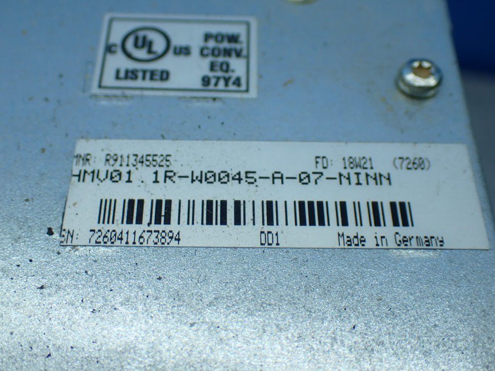 Rexroth Indradrive M Power Supply Unit. Hmv01.1r-w0045-a-07-ninn - R911345525