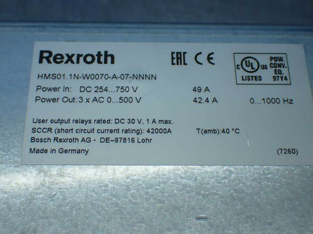 Rexroth Indradrive M Servo Drive. Hms01-1n-w0070-a-07-nnnn - R911305276