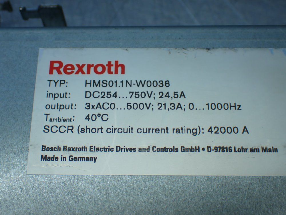 Rexroth Indradrive M Servo Drive. Hms01.1n-w0036 - R911295331