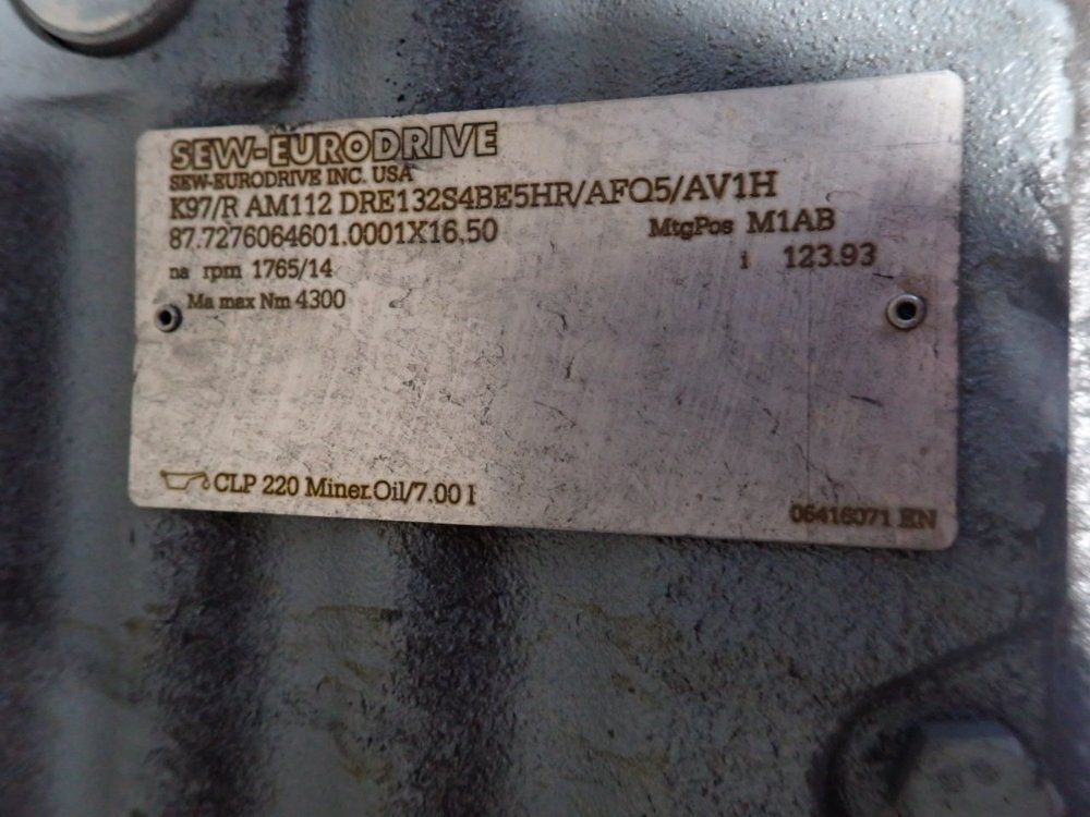 Sew-eurodrive 5.5 Hp Gear Drive - 87.7276064601.0001x16.50