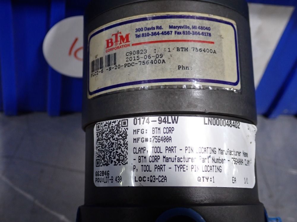 Btm Pneumatic Power Finger Pin Clamp - 756400a