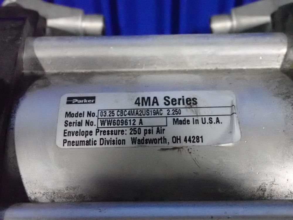 Parker 250 Psi Air Pneumatic Nfpa Cylinder, Qty: 2 - 03.25 Cbc4ma2us19ac
