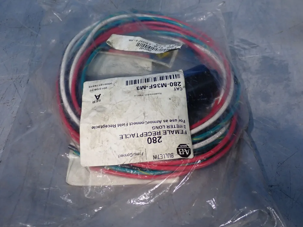 Allen-bradley Female Receptacle, 3 Meters - 280-m35f-m3