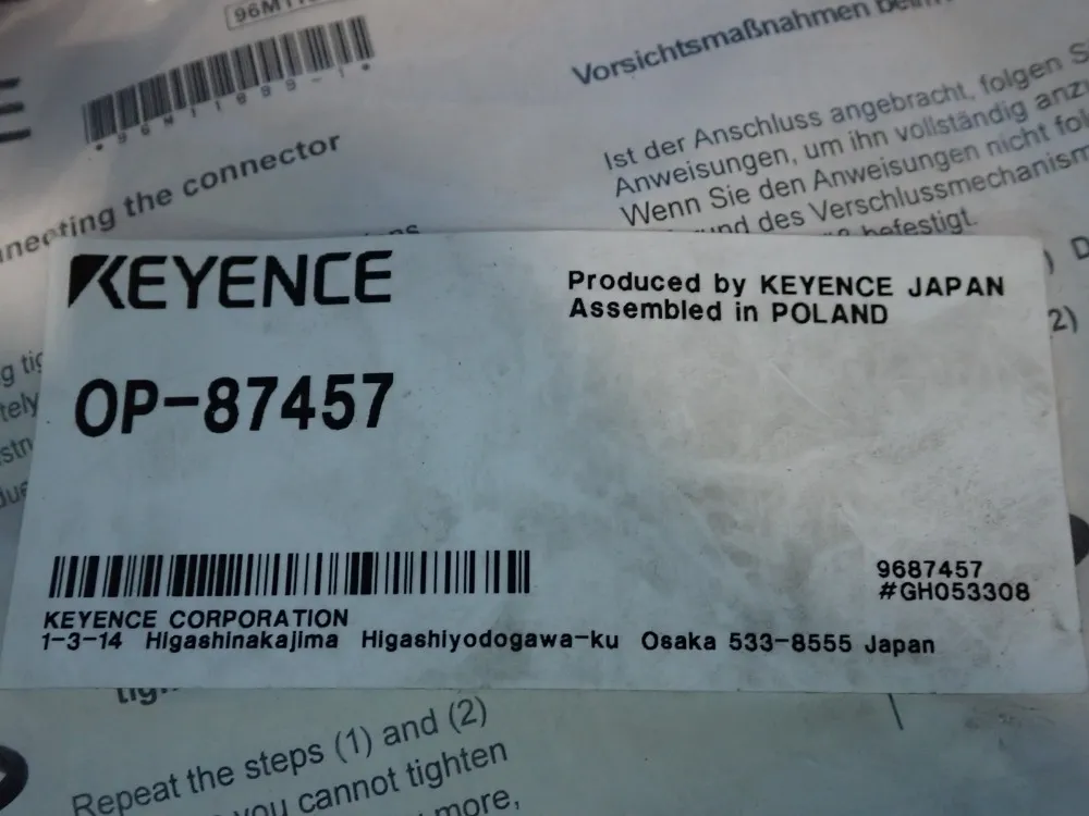 Keyence Corp Ethernet Cable - Op-87457