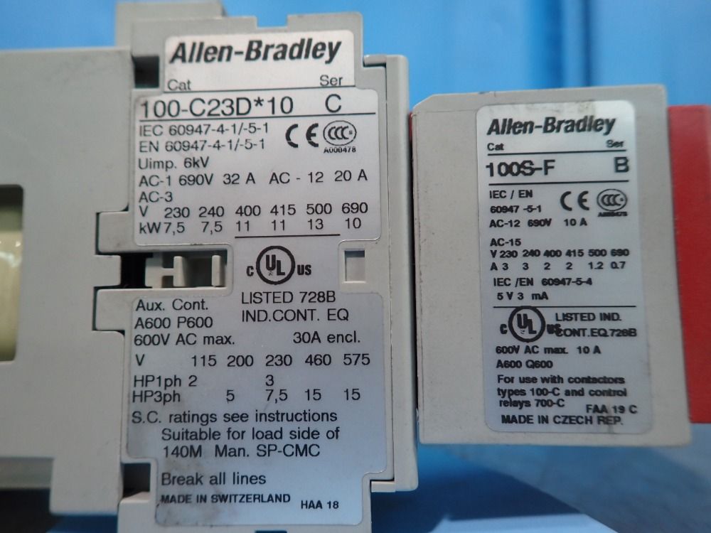 Allen-bradley 600 V Safety Contactor - 100s-c23dj14bc
