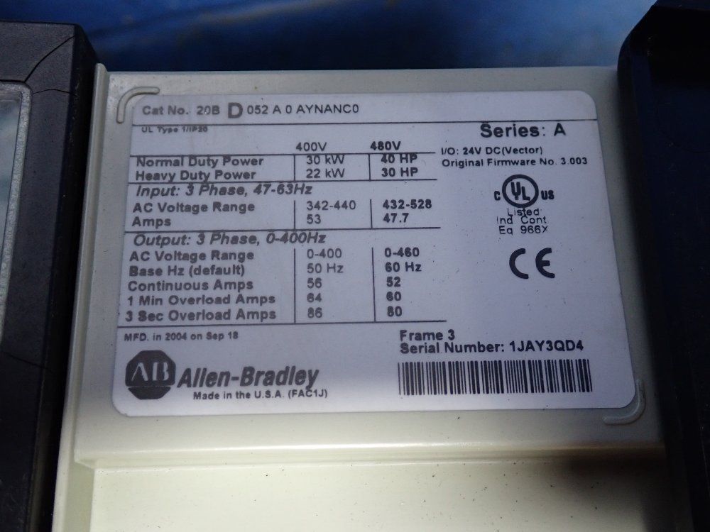 Allen Bradley Drive - Powerflex 700