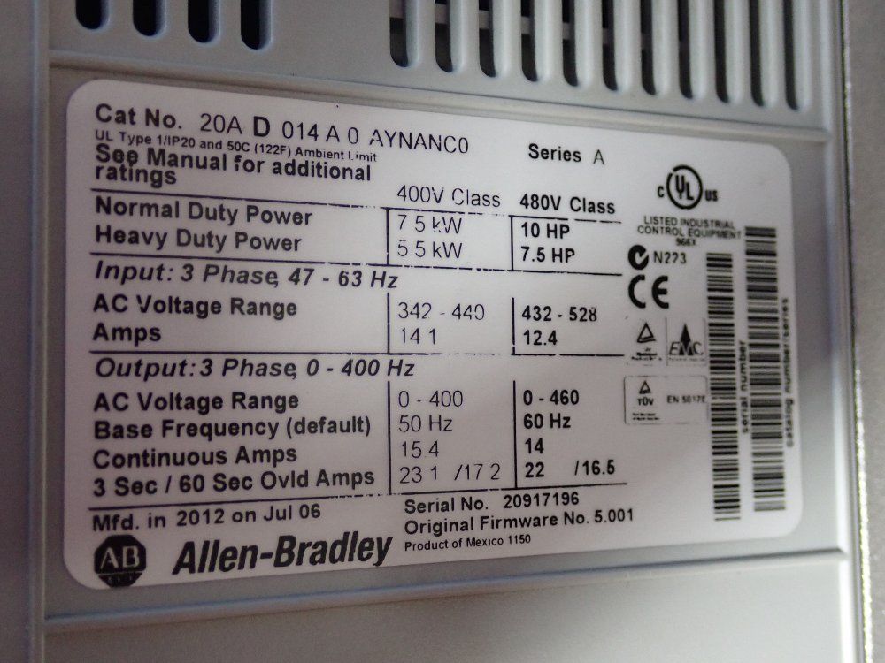 Allen Bradley Drive - Powerflex 70