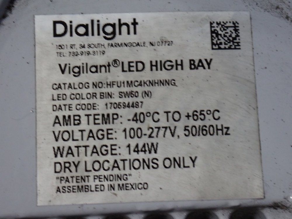 Dialight 144 Watts High Bay Light - Hfu1mc4knhnng