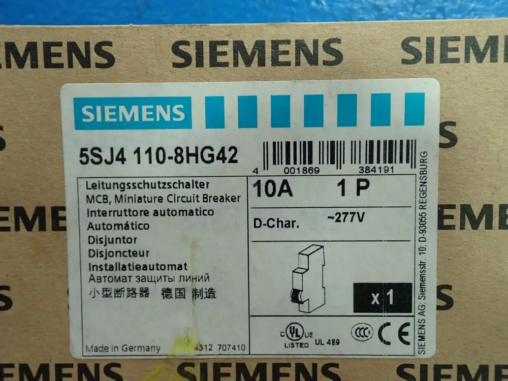 Siemens 277v Circuit Breaker - 5sj4 110-8hg42