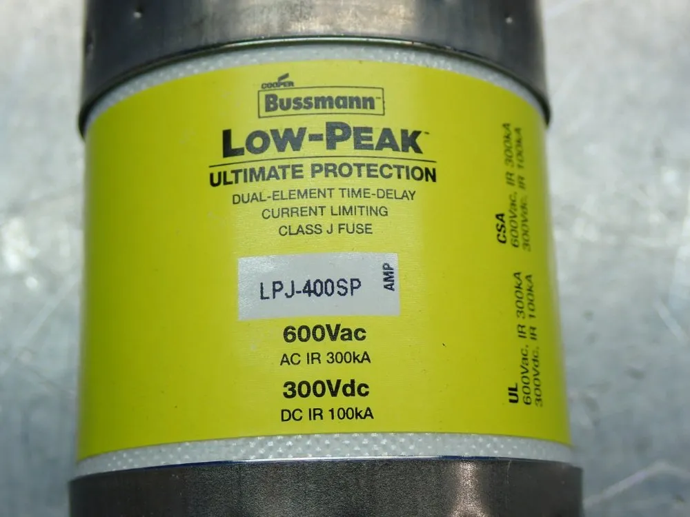 Cooper / Bussman 2" Diameter General Purpose Time Delay Fuse - Lpj-400sp