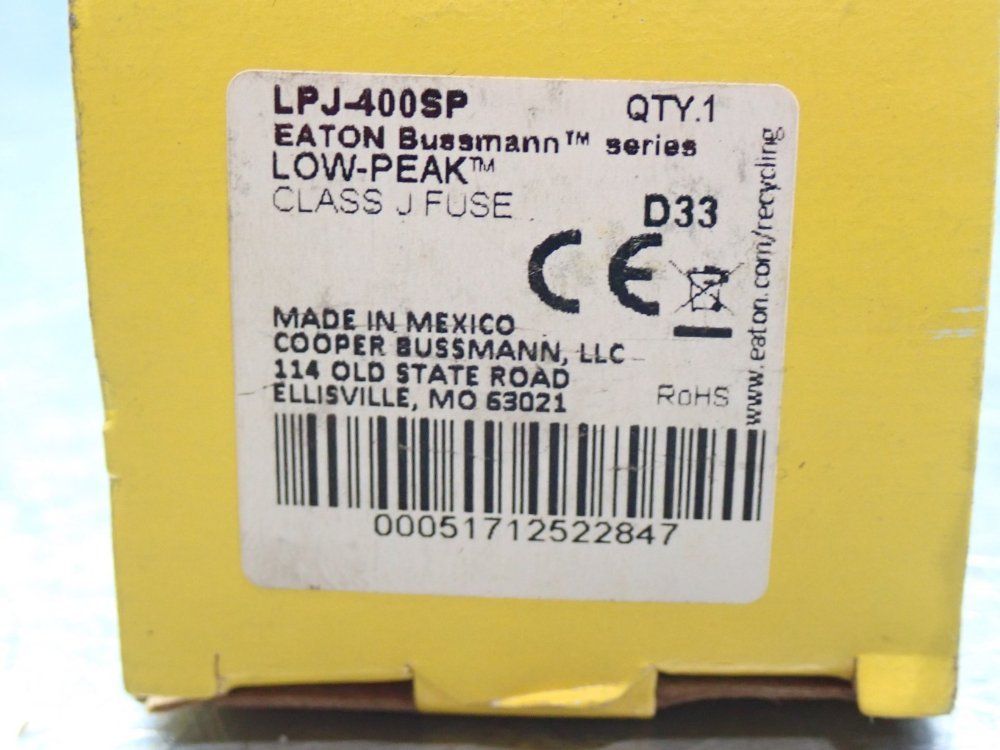 Cooper / Bussman 2" Diameter General Purpose Time Delay Fuse - Lpj-400sp