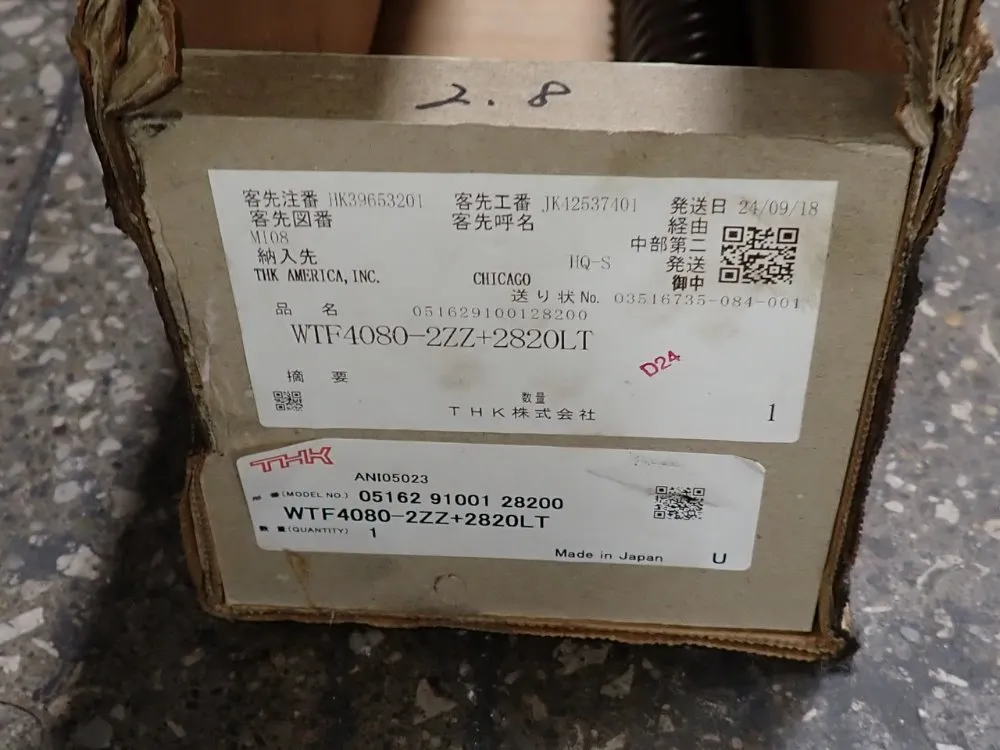 Thk 112" X 1 1/2" Ball Screw - Wtf4080-2zz+2820lt