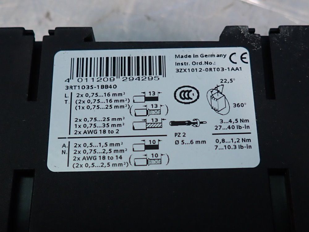 Siemens Contactor - 3rt1035-1bb40