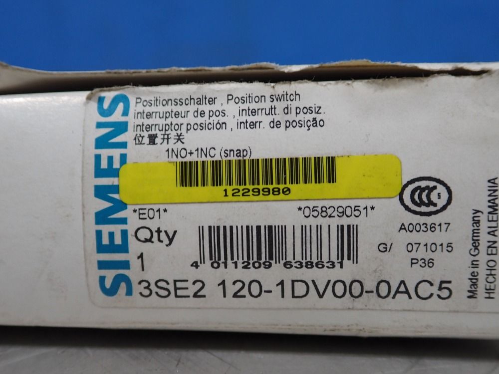 Siemens Limit Switch - 3se2120-1dv00-0ac5