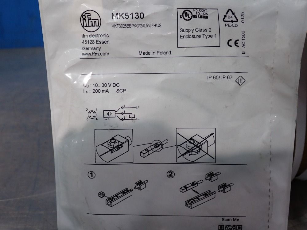 Efector Ifm Cylinder Sensor With Gmr Cell - Mkt3028bbpkg/g/0,5m/zh/us-mk5130