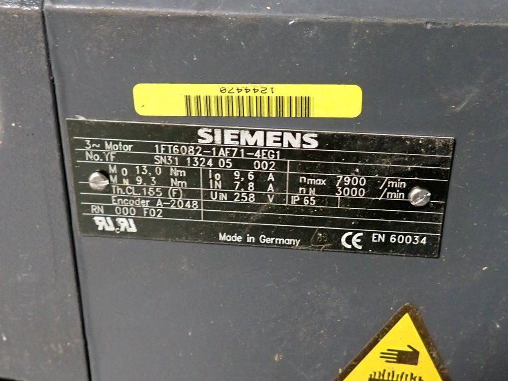 Siemens Servo Motor - 1ft6082-1af71-4eg1