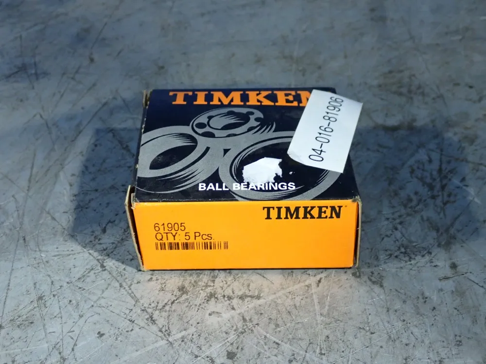 Timken Ball Bearings, Qty: 5 - 61905