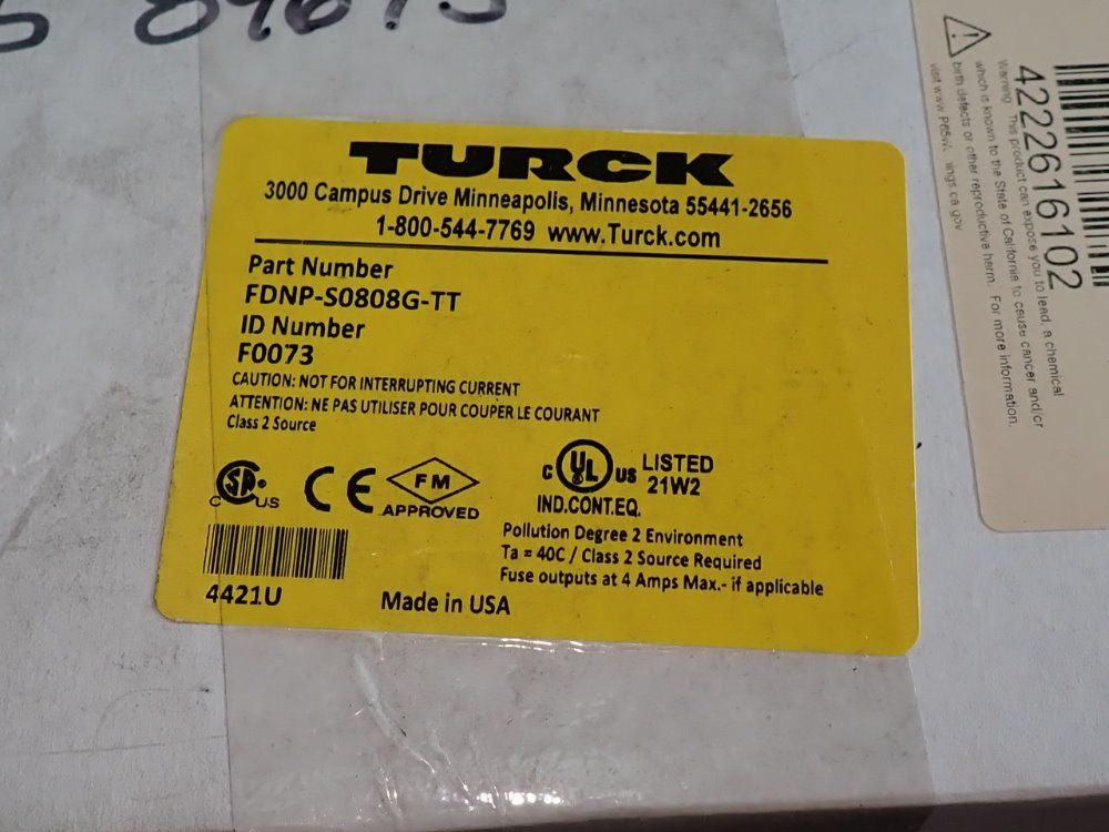 Turck I/o Module - Fdnp-s0808g-tt