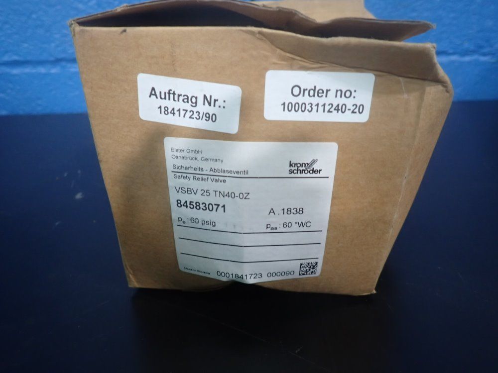 Krom Schroder Safety Relief Valve - Vsbv 25 Tn40-0z