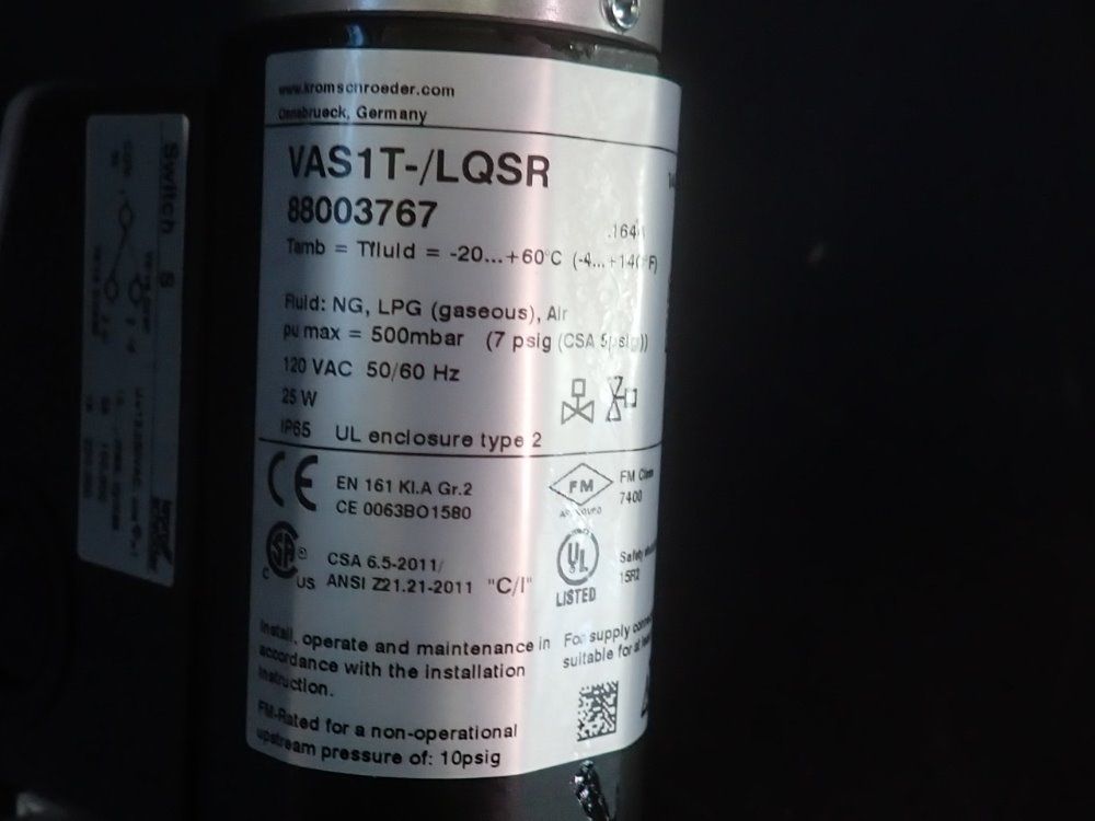 Krom Schroder Shut Off Valve - Vas1t-/lqsr