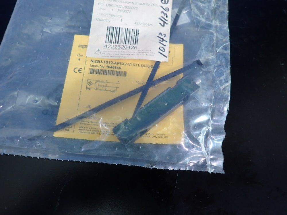 Turck Proximity Sensor - Ni20u-ts12-ap6x2-v1531/s930-s989