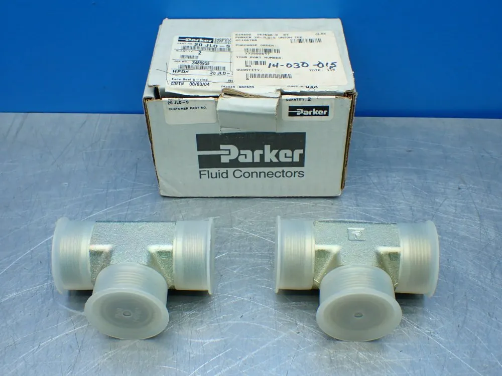 Parker 2 Seal-lok-s Hydraulic Union Ts - 20jlo-s