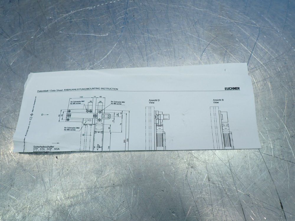 Euchner Safety Bolt Actuator - 096385