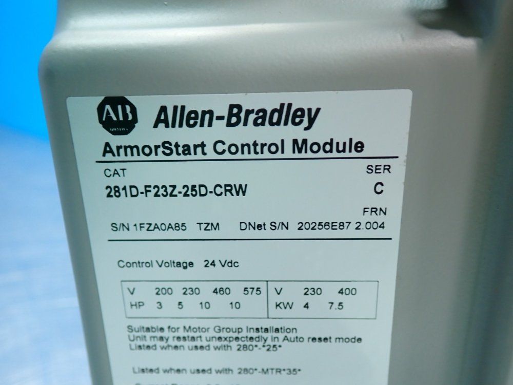 Allen Bradely Reversing Starter - 281d-f23z-25d-crw