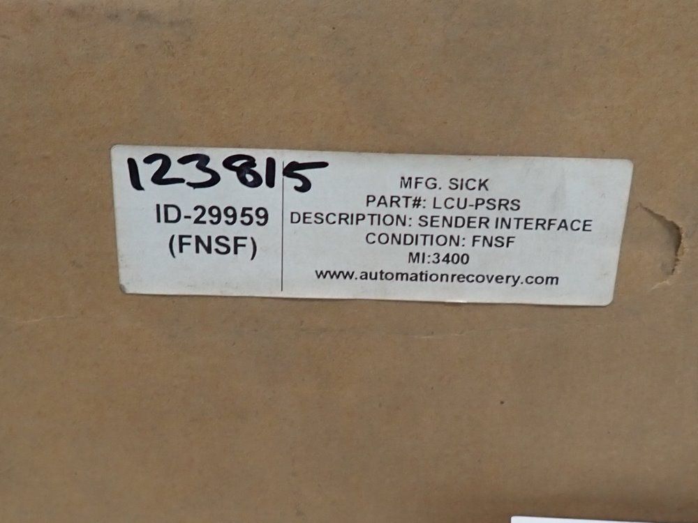 Sick Sender Interface Unit - Lcu-psrs