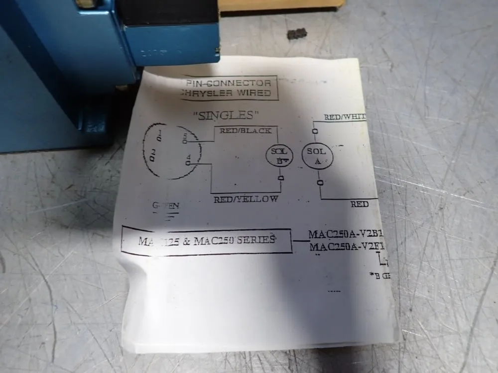 Mac Single Pressure Valve - Mac250a-v1b4pm-111da(univ)
