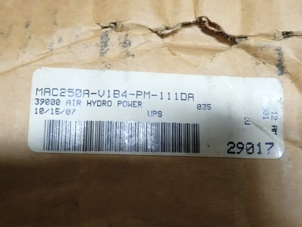Mac Single Pressure Valve - Mac250a-v1b4pm-111da(univ)
