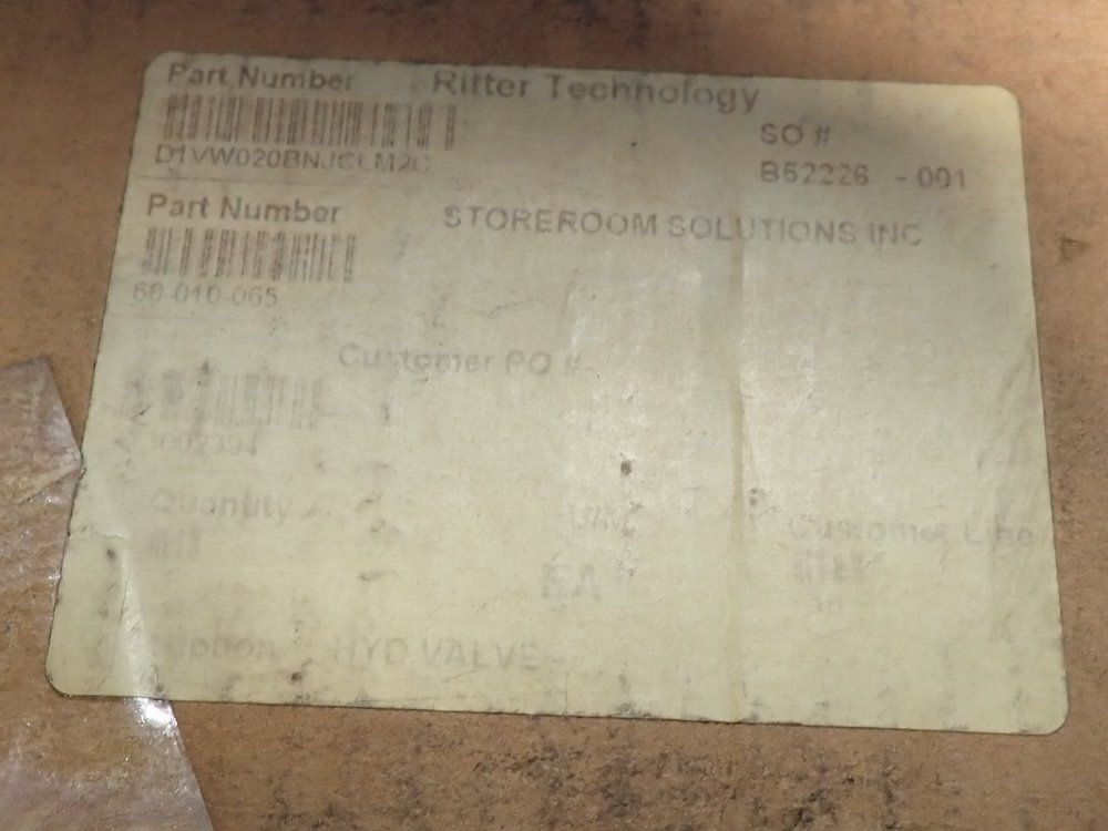 Parker Directional Control Valve - D1vw020bnjclm2c