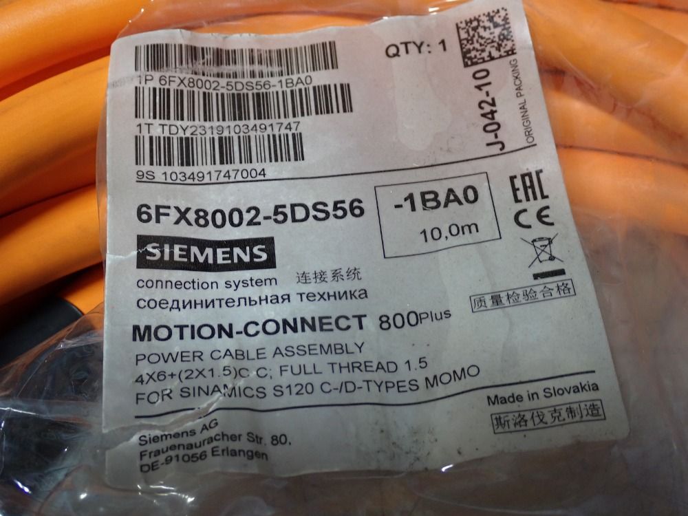 Siemens Power Cable - 6fx8002-5ds56-1ba0