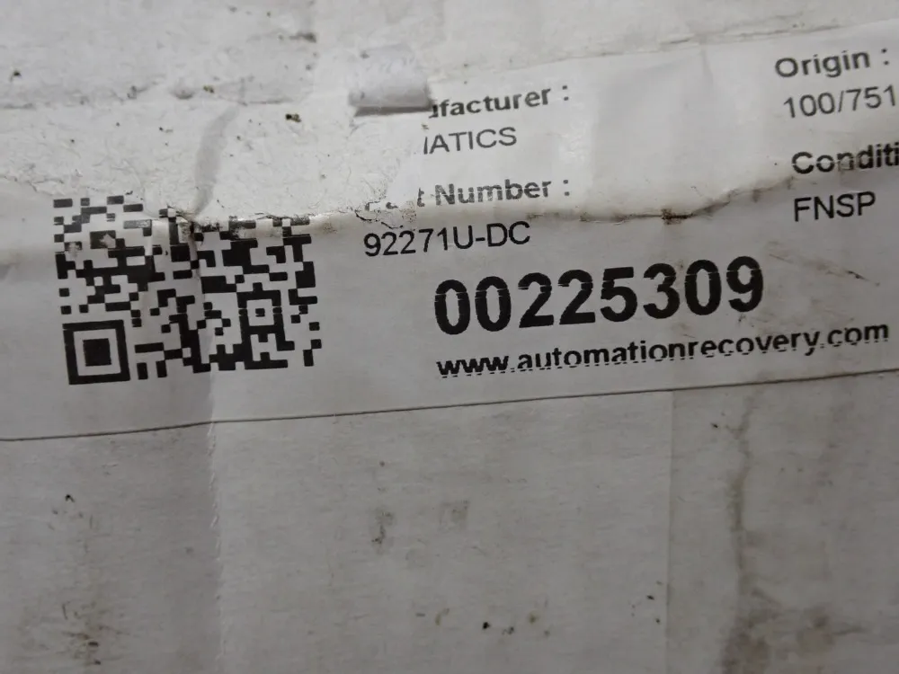 Asco Numatics Double Solenoid - 92271u-dc