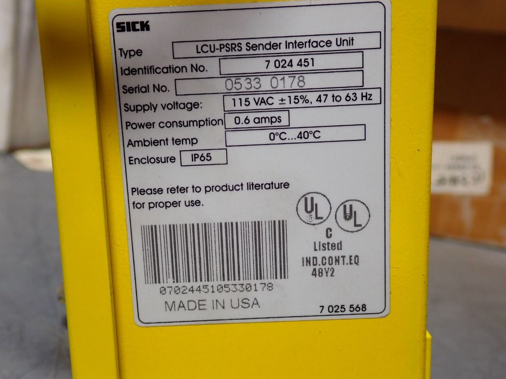 Sick Sender Interface Unit - Lcu-psrs 7 024 451