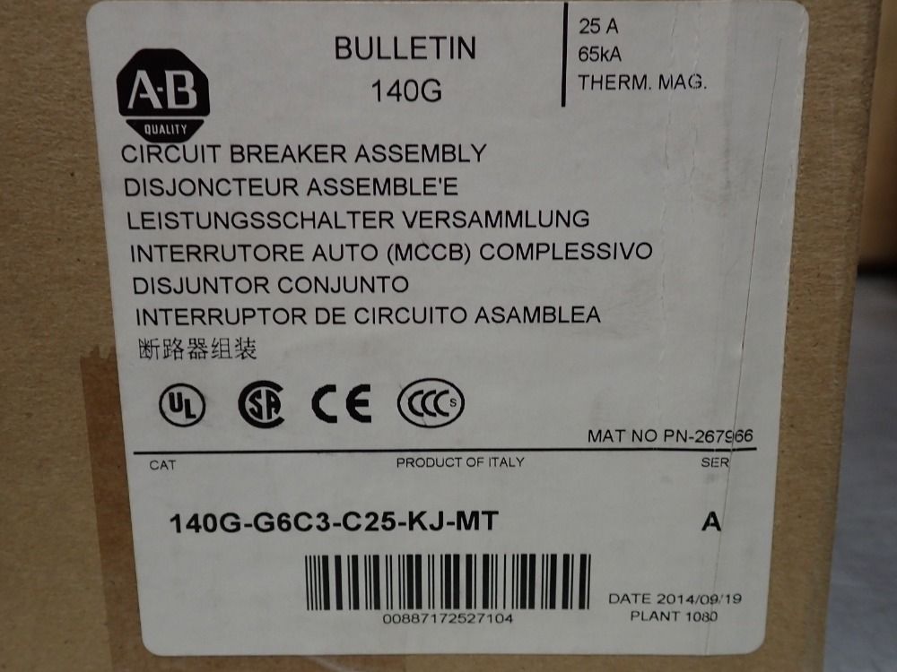 Allen-bradley Circuit Breaker Assembly - 140g-g6c3-c25-kj-mt