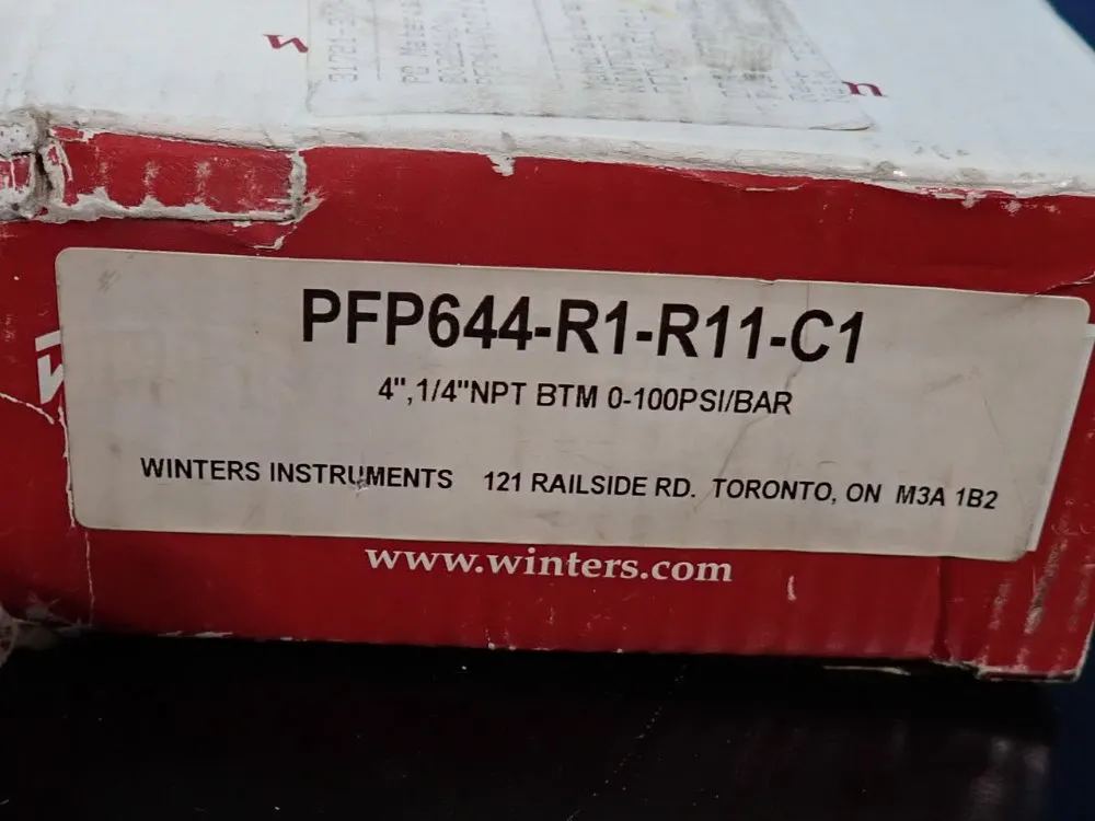 Winters Pressure Gauge - Pfp644-r1-r11-c1