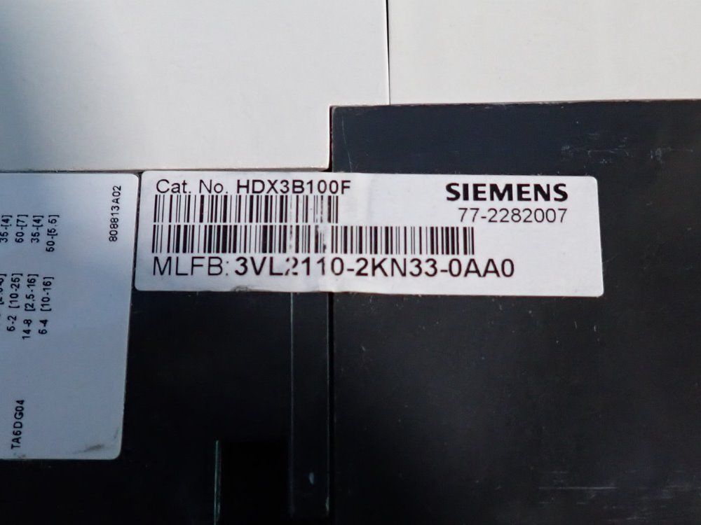 Siemens Circuit Breaker - Hdx3b100f