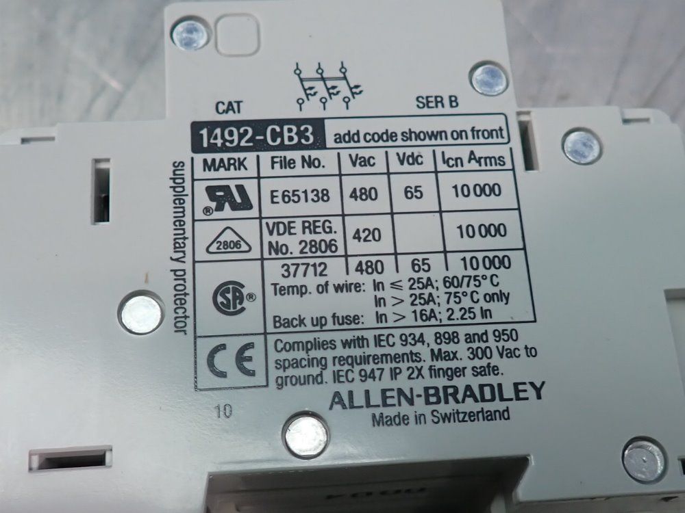 Allen Bradley Lot Of 22 Circuit Breaker - 1492-cb3-g020