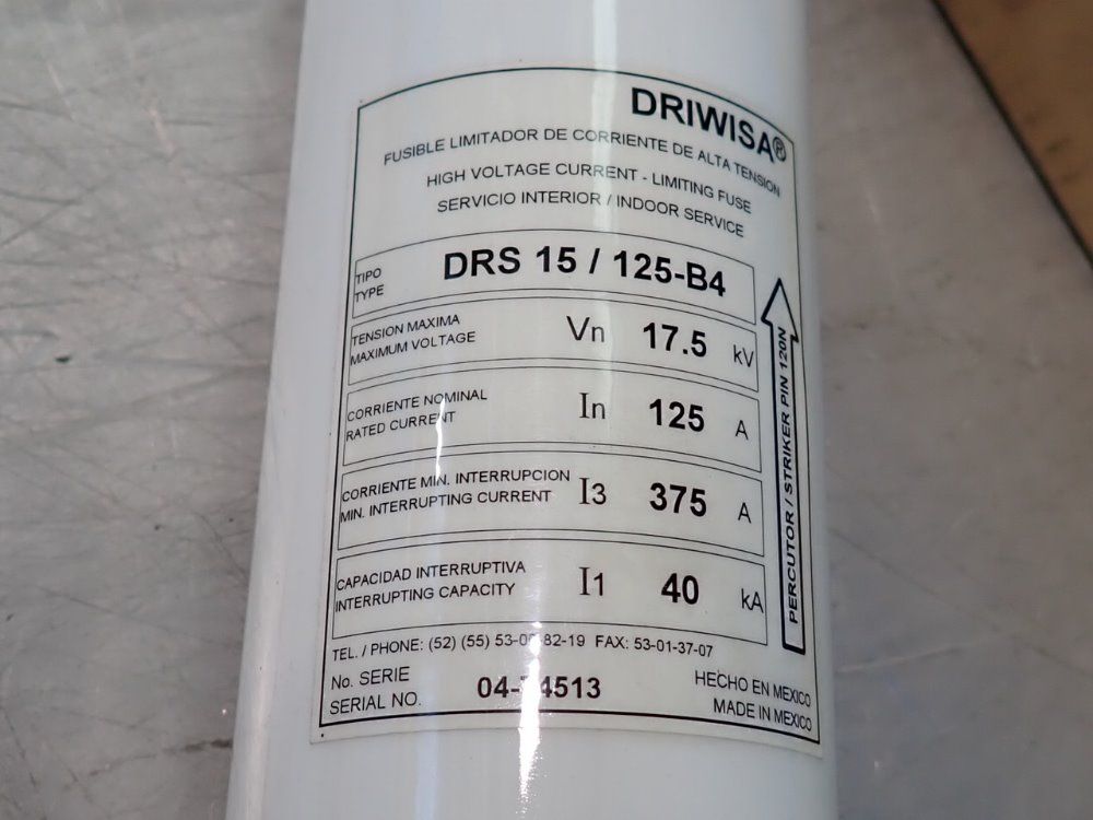 Driwisa Limiting Fuse - Drs 15/125-b4